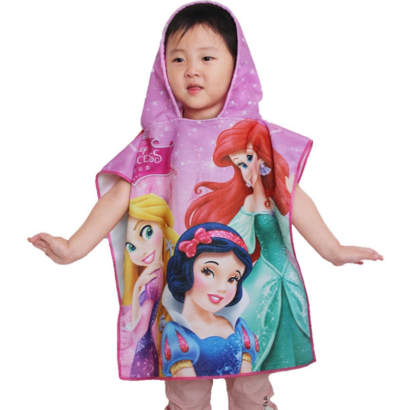 Disney children kids hooded bath towel cape beach towel bla - 图2