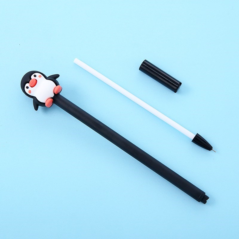 1 PCS Gel Pens Korean Cartoon Creative Penguin Silicone Pen - 图3