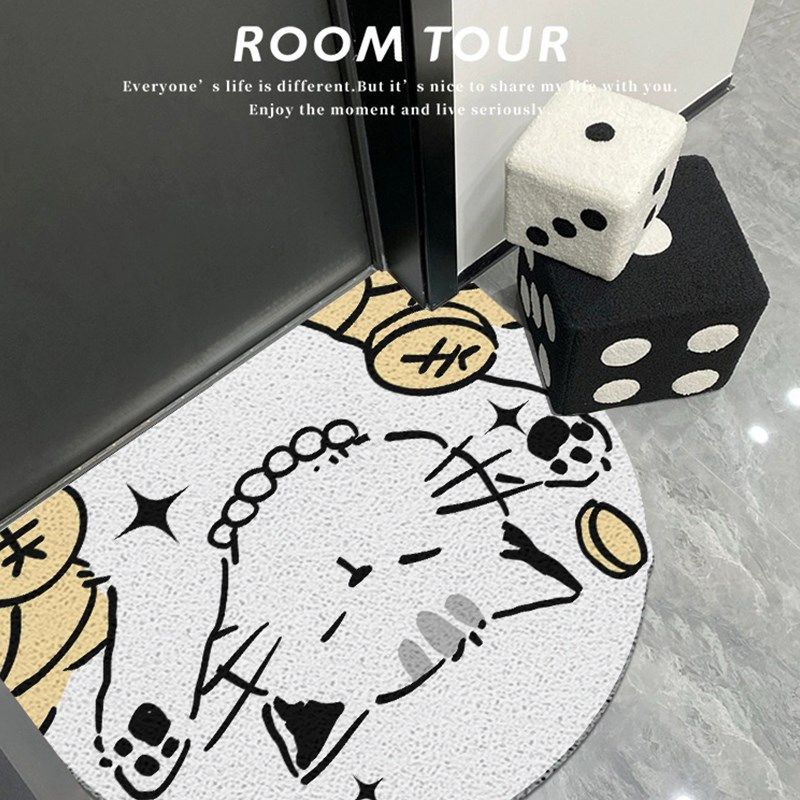 卡通入户门地垫可裁剪耐脏丝圈进门脚垫家用玄关门口地毯入户门垫,淘宝优惠券,粉丝福利购,淘宝优惠卷