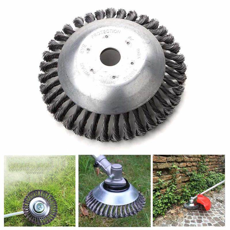 cr Steel Wire Whsel Gardexn Weed Bmush Lawn Mower Graes E - 图0