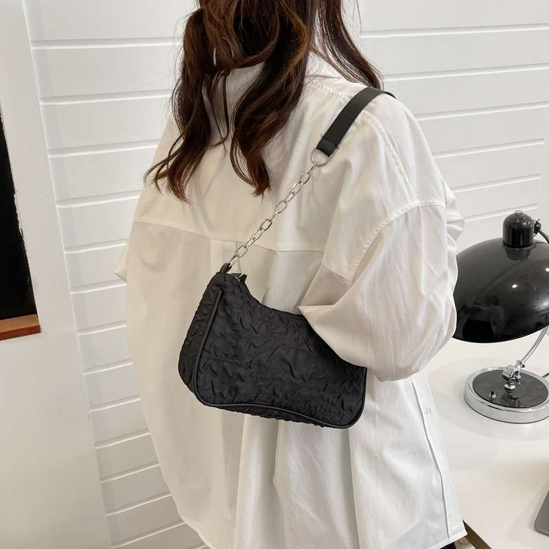 推荐Pleated casual armpit bag summer new tend shoulder messe - 图2