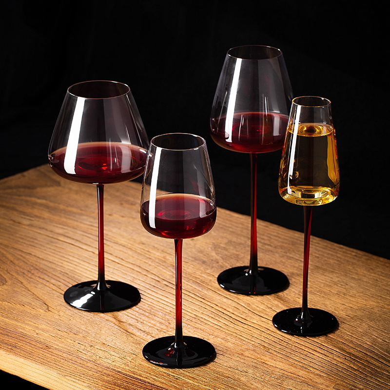 CS Red Pulgled Steo Crystal Wine Goblet Handmade Persmnal-图2