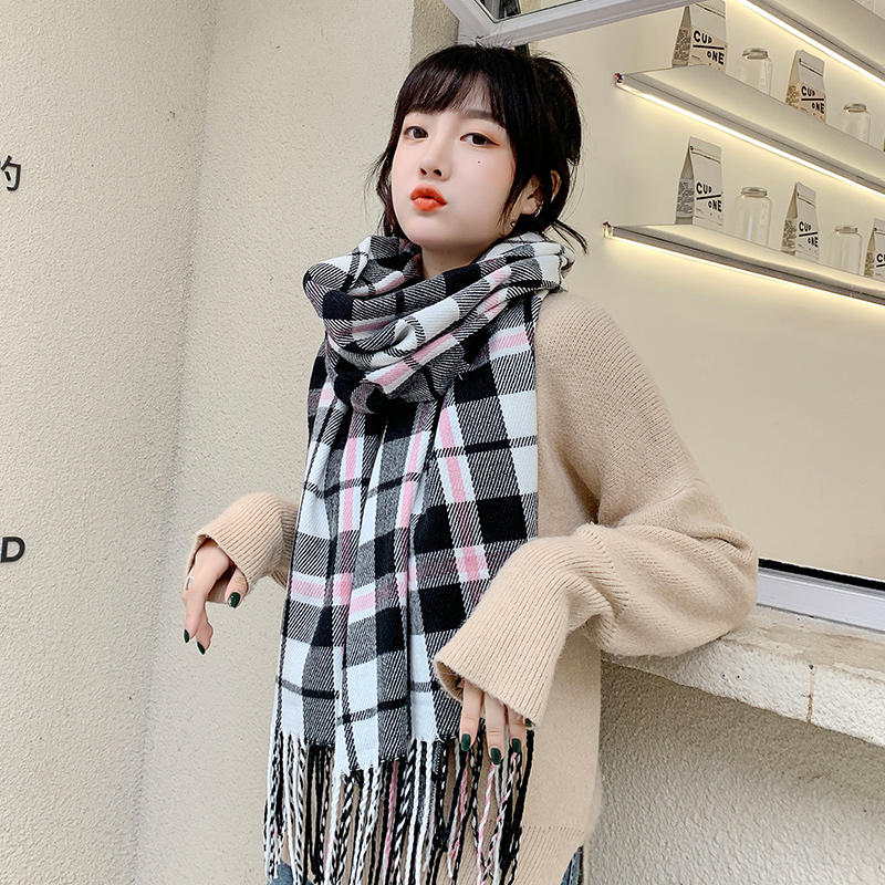 速发Women Winter Poncho Shawls Wraps Pashmina Scarf - 图1