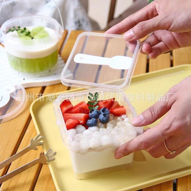 一次性网红水果桶打包q盒酸菜鱼布丁杯防漏加厚奶茶外卖商用注塑,淘宝优惠券,粉丝福利购,淘宝优惠卷