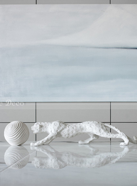 现代简约客厅茶几摆件家居装饰品样板间电视柜边角U几螺纹球形摆