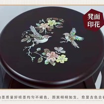 Solid Wood Guzheng Round Stool Purple Sandalwood Color N Adults Guzheng Playing Bench Guzheng Practice Stool Children Guzheng Solid Wood Stool