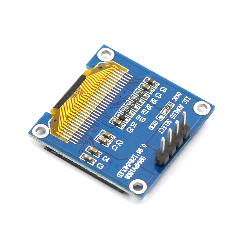0.96寸OLED显示屏12864v液晶屏模块IIC接12864模块提供原理图蓝色
