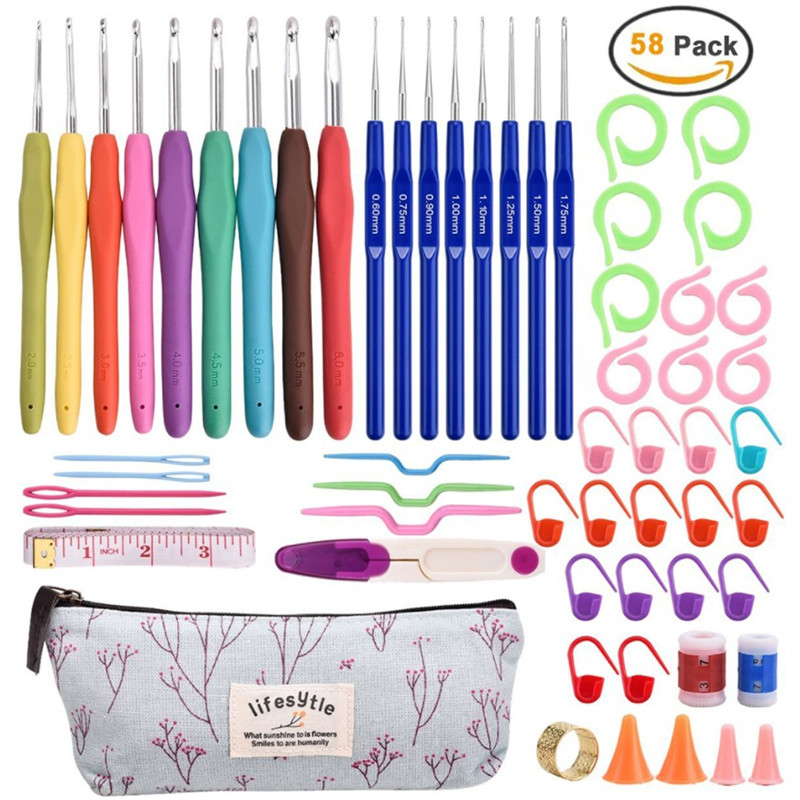 速发Knitting Needles Set Crochet Hooks Set with Storage Bag-图1