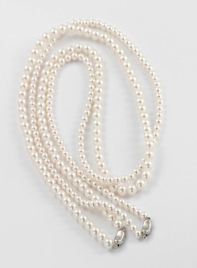 120cm珍珠h项链多戴法正圆仿施家項链叠戴高级感女百搭长款毛衣链