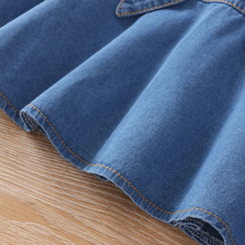 极速Girls Denim Skirt Fashion Blue 2021 New Spring Korean Ve - 图2