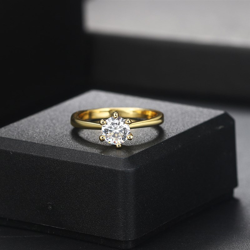 推荐Wedding Rings For Women Classic 1 Carat AAA+ Zircon Ligh - 图2