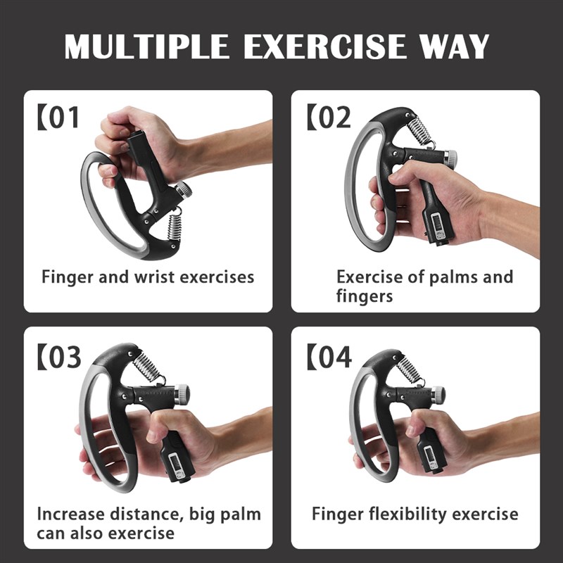 推荐10-100Kg Adjustable Heavy Gripper Fitness Hand Exerciser - 图2