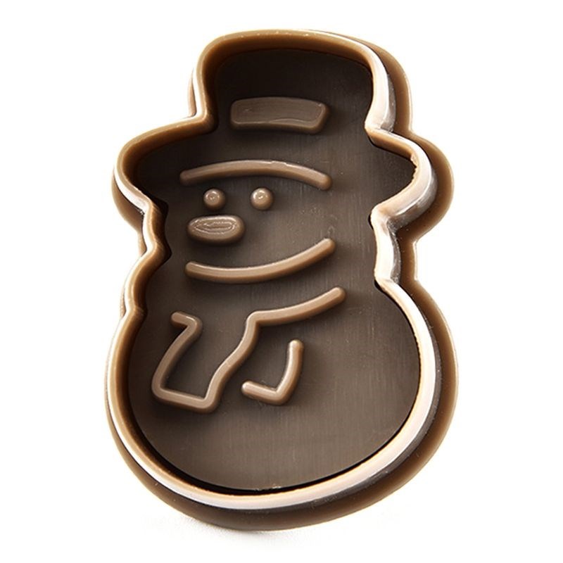 速发4pcs/set 3D Snowman Tree Santa Claus Biscuit Mold Plunge - 图3