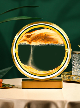 台灯流沙画摆件家居饰品客厅床头酒柜电视柜卧室装饰Y沙漏生日礼