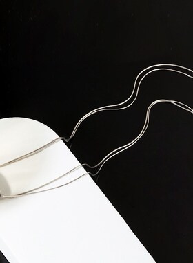 925纯銀相思豆银豆豆项链INS风博主韩版小众电镀T镀铑潮脖颈链