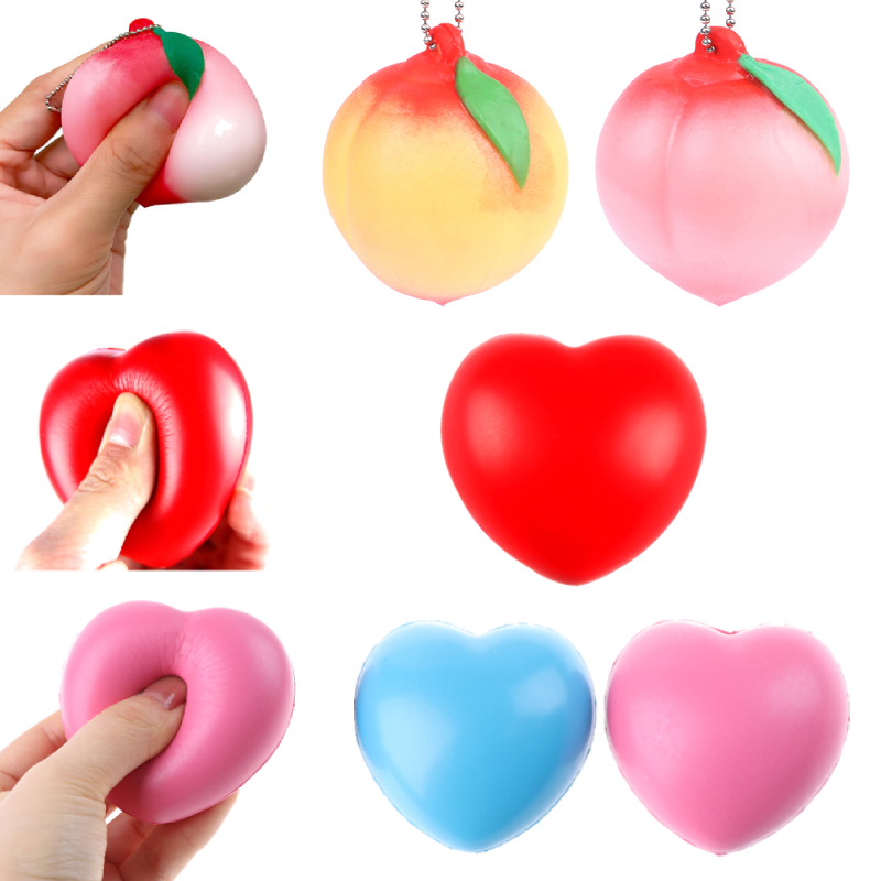 速发1Pc Funny Soft Foam Anti Stress Ball Toys Squeeze Heart - 图0