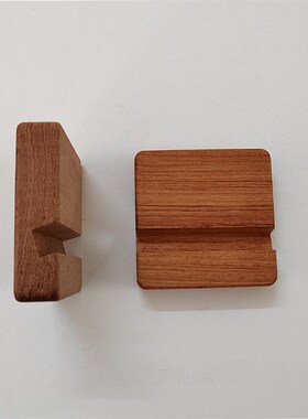 现货黑胡桃木实木榉木手机底座 懒人桌面支架平板底座促销礼品