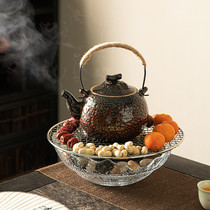 Chinese style walled oven cooking tea Set of home Indoor Baking Tea Black Crystal Stove Ceramic Cooking Tea Stove Teapot Sets Tea Cooking Tea