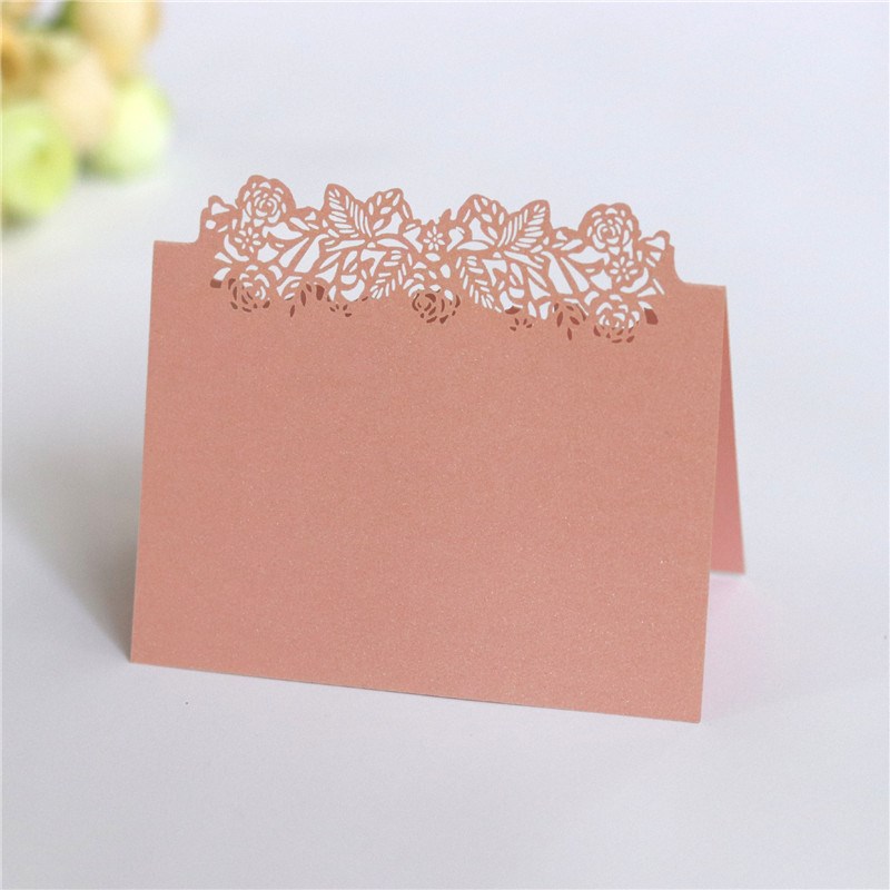 25PCS Birthday Party Decor Place Cards Laser Cut Hollow Patt - 图1