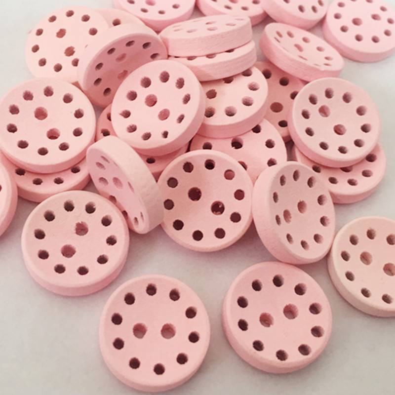 极速Handmade DIY Color 2 Hole Round Wooden Button Wooden But - 图2