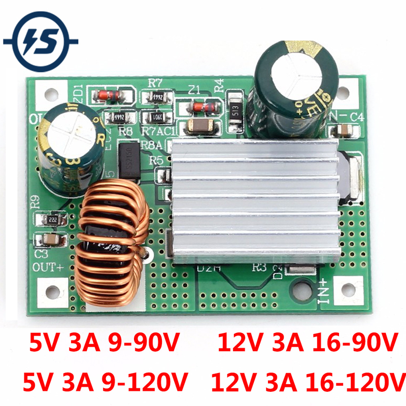 速发DC 9V 12V 24V 36V 48V 72V 120V to 5V 12V 3A Step Down Mo - 图0