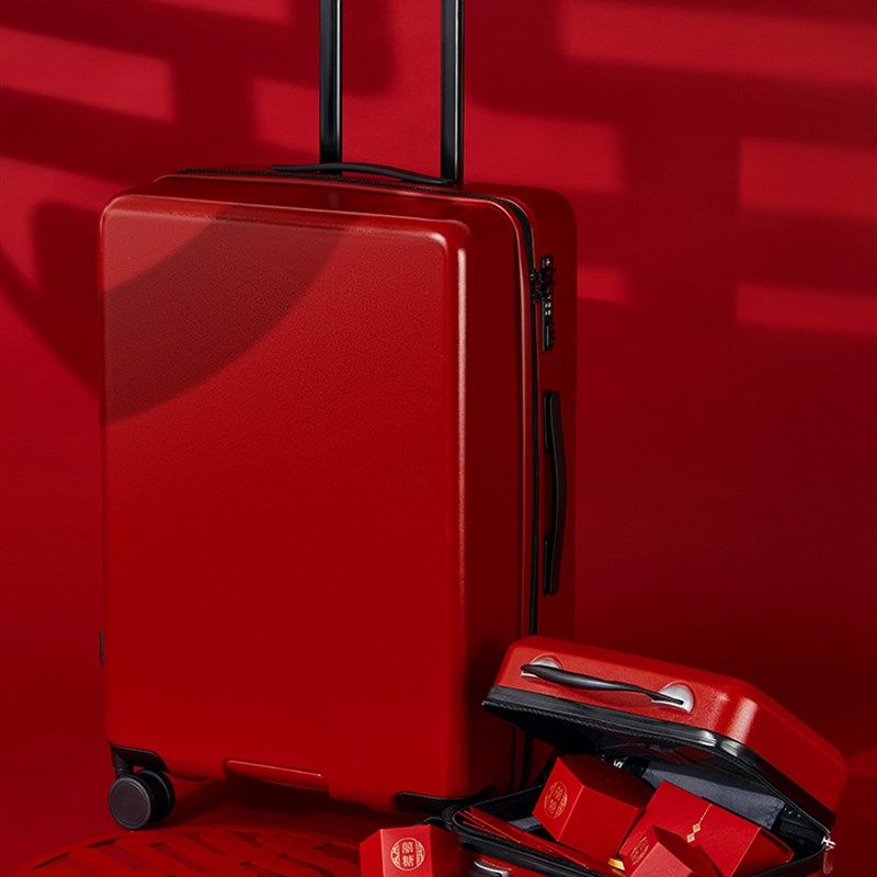 行李箱女红色结婚陪嫁子母箱静音24寸大容量拉杆箱20旅行箱子26皮,淘宝优惠券,粉丝福利购,淘宝优惠卷