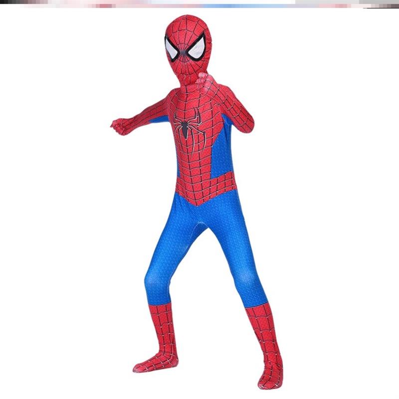 急速发货万圣节男孩蜘蛛人儿童服装衣服紧身衣spiderman钢铁蜘蛛 - 图1