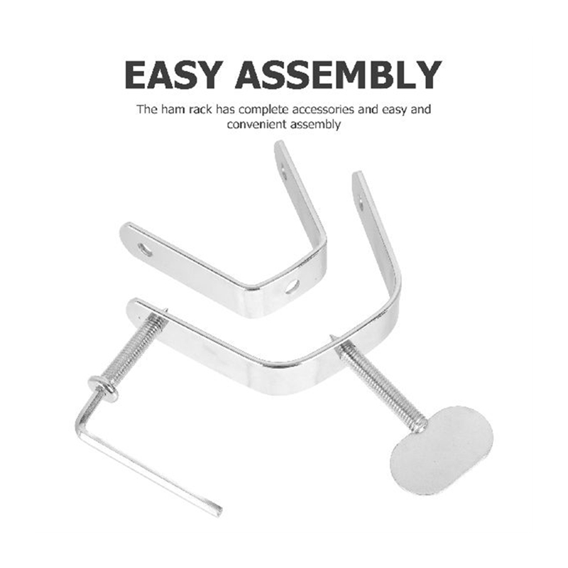 d Set of Saanish Hpm sFixing Hol1er Durable Iron Ham Holder - 图3