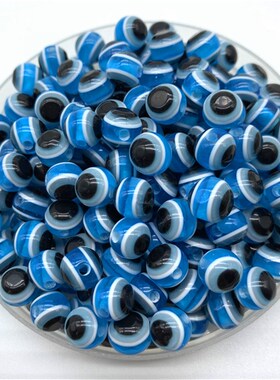 小众高货6mm 8mm 10mm Round Spacer Beads Evil Eye Beads Strip