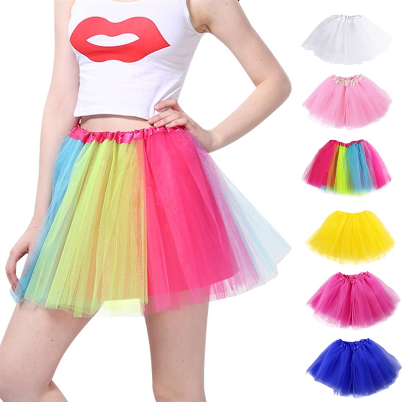 网红Princess Midi Fairy Tulle Skirt Pleated Dance Tutu Skirt