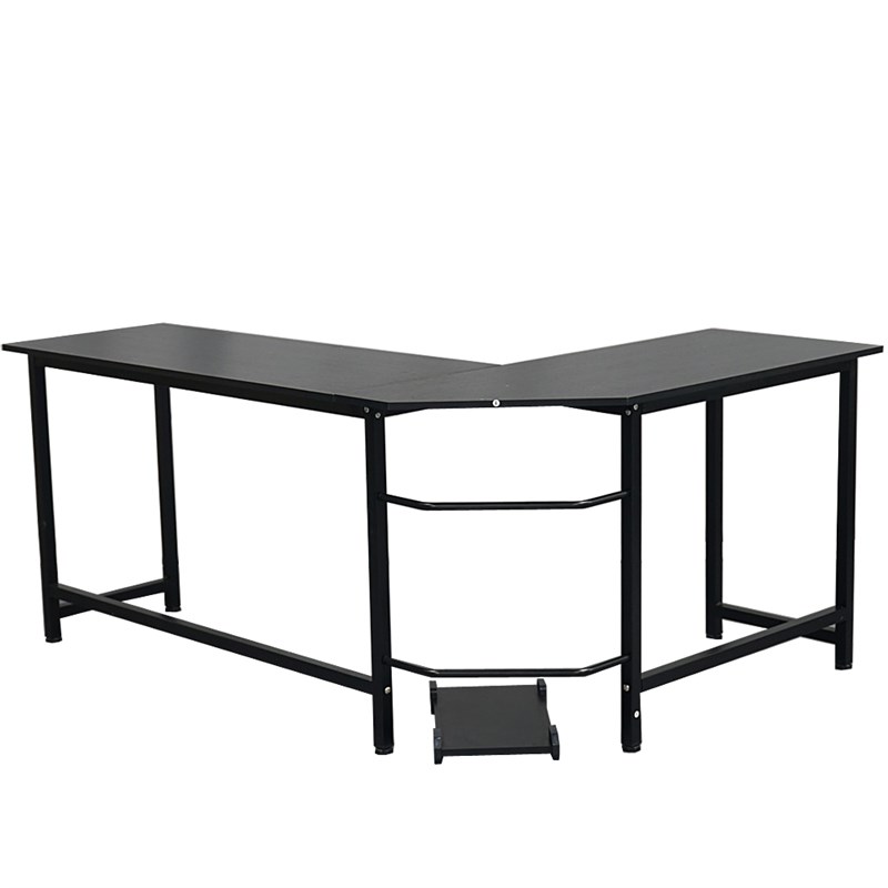 ShDped oesktap zComputer Desk Bla - 图2