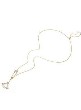 别针星球毛衣f链长款项链女小众百搭潮网红简约气质吊坠毛衣装饰