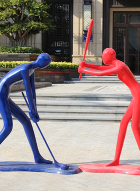 体育场运动健身人物雕塑摆件房地产商场学校园林T景观草坪绿化装