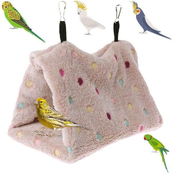 速发Flannel Hamster Nest Parrot Grackle Myna Winter Bird Nes-图1