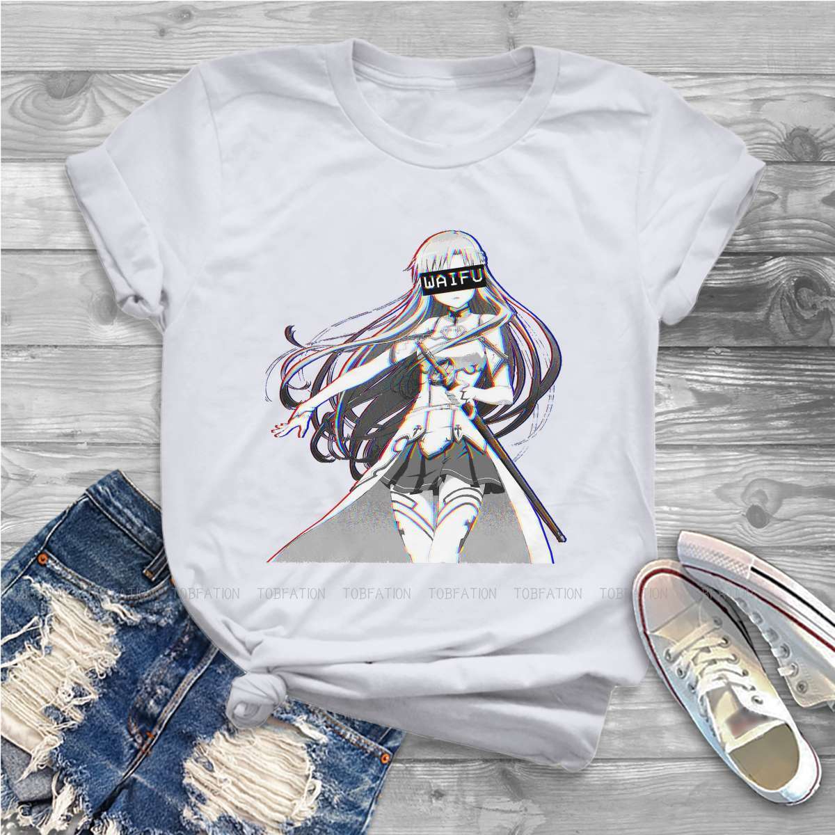 推荐Asuna Waifu Women Clothing Sword Art Online Graphic Prin-图0