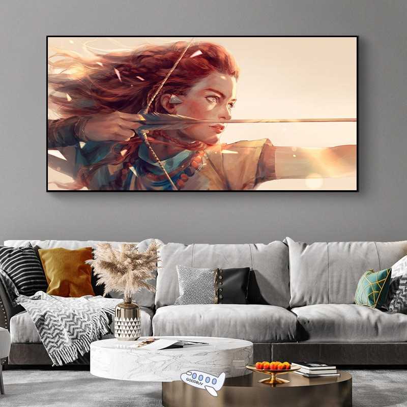 Modern dSexy BeautyiArchery Printing Canvas Paint ngs and Wa - 图2