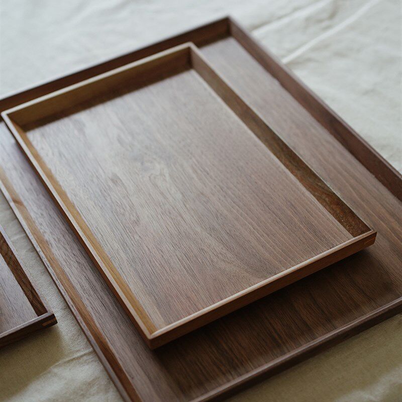 早上好商店|天然胡桃木实木托盘茶盘长方形咖啡托盘,淘宝优惠券,粉丝福利购,淘宝优惠卷