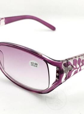 新品。Women's prelsbyopic glasses plastic frame Diamond Fash