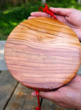 纯桃木山海镇图件解室内室外入户大门精雕图圆形吉祥