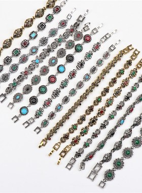 Ethnic Crystal Charm Bracelet For Women Party Gift Mix Style