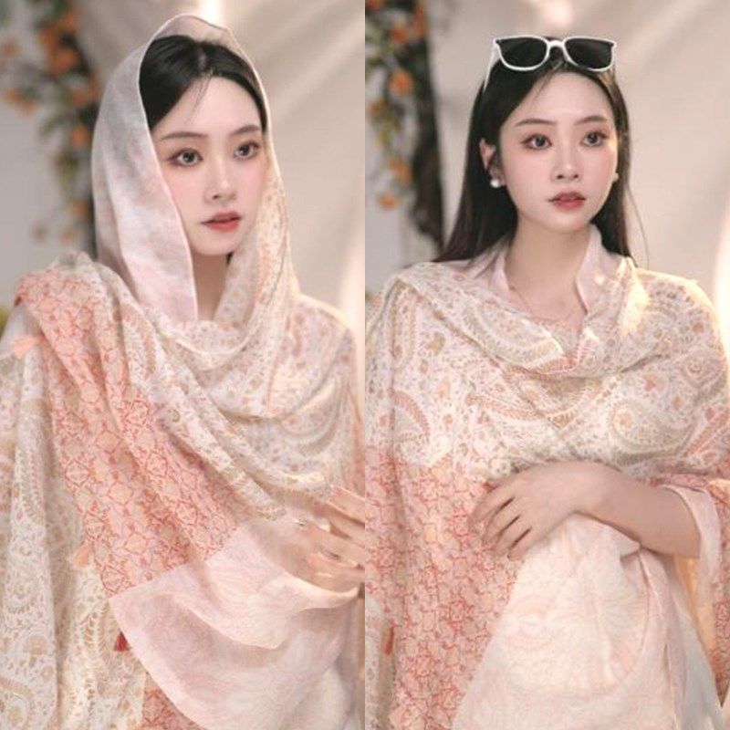 夏季薄款披肩女多功能新疆海边旅游日常空调房百搭丝巾斗篷女外搭,淘宝优惠券,粉丝福利购,淘宝优惠卷