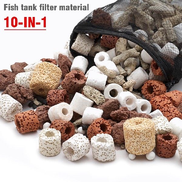 推荐500g Aquarium Filter Media Bio Balls Rings Water Odour P - 图0