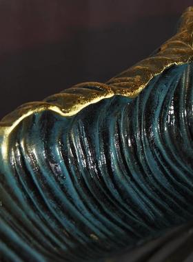 家大叶摆乔e迁新居开业礼品招财芭蕉叶客厅大大现代简约玄关件装j