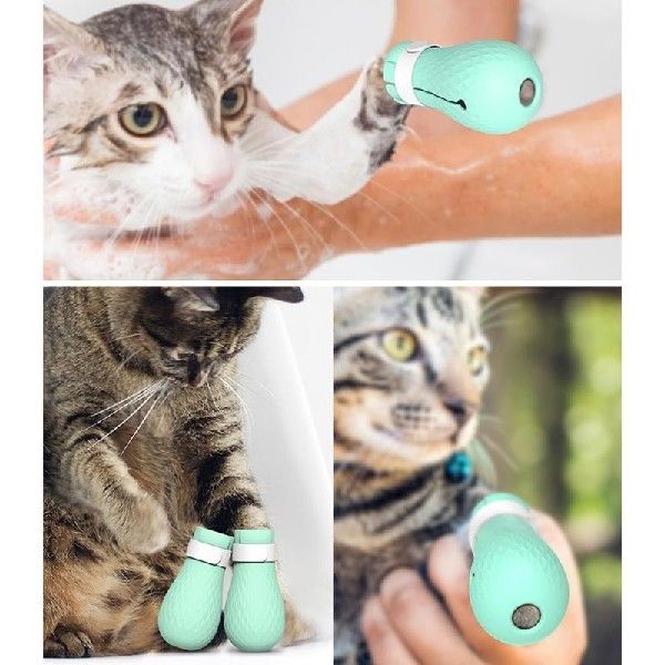 推荐Pet Cat Paw Protector For Bath Soft Silicone Anti-Scratc - 图3