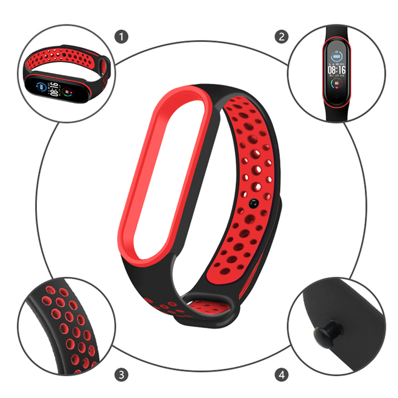 极速Strap for Mi band 6 7 Bracelet Sport Silicone Miband4 mi-图2