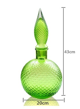 高级感花瓶绿色玻璃大摆件欧式艺术玄关酒店样R板房客厅家居摆设