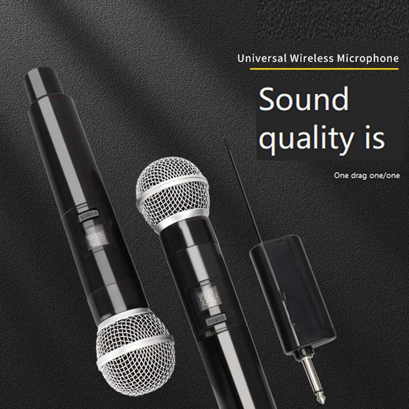 推荐Wireless Microphone 2 Channels UHF Professional Handheld-图0