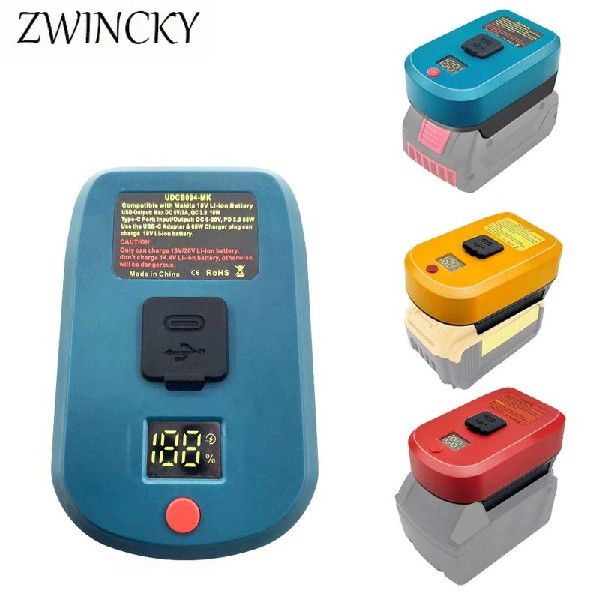 速发ZWINCKY Adapter Charger for Makita/Bosch/Milwaukee/Dewal - 图0