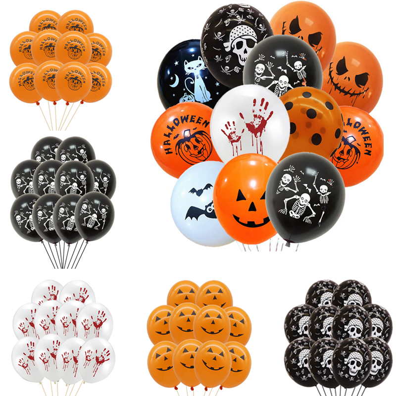 推荐10/30pcs 12inch Scary Halloween Pumpkin Ghost Spider Lat - 图0