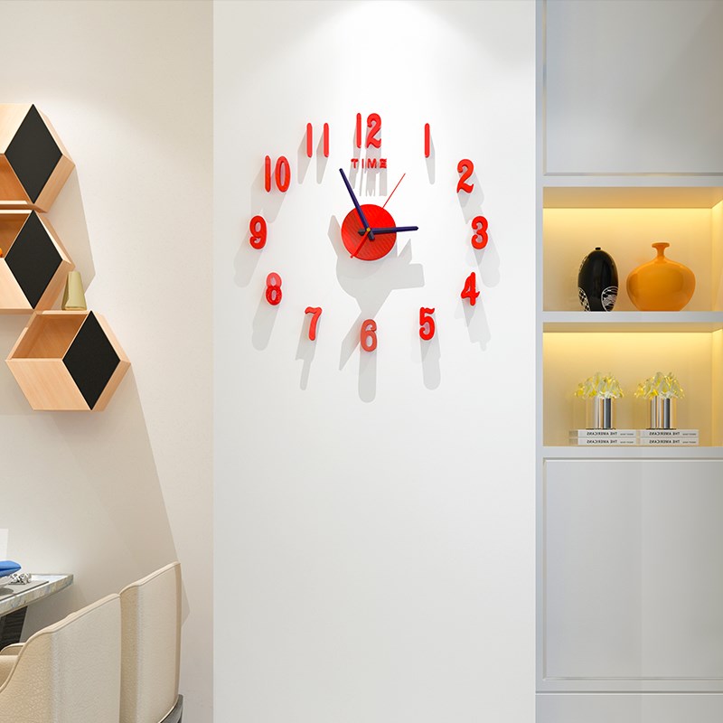 rforationf-ree wall clock,living roomoMdecorati n,lumino-图0